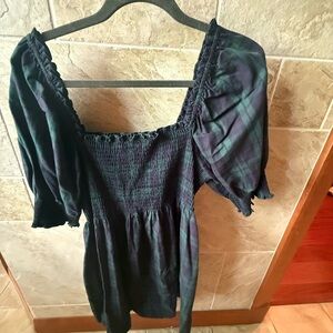 Hill House Navy and Green Tartan Athena Dress